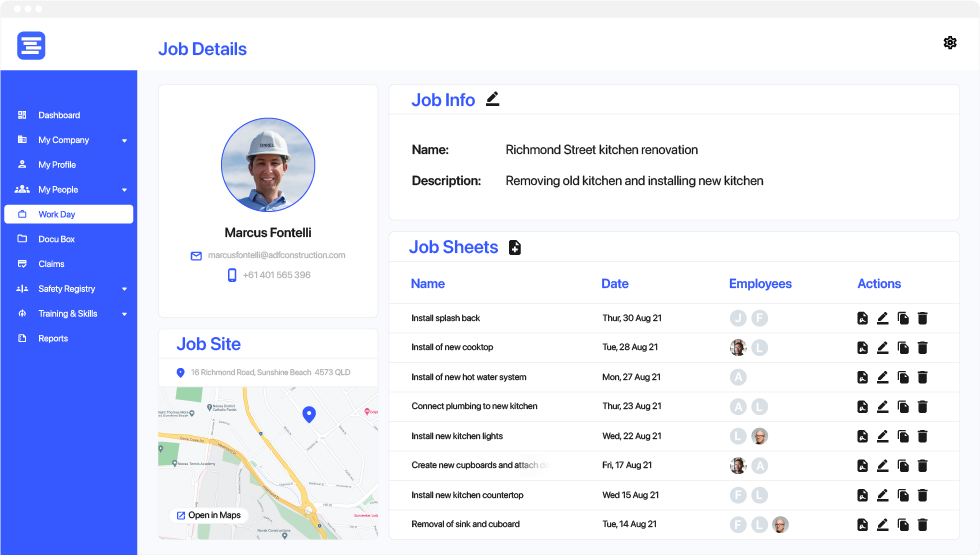 Organize your day with Scheduling & Job Sheets